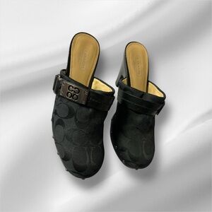 Coach IVY SIG C Black Clogs